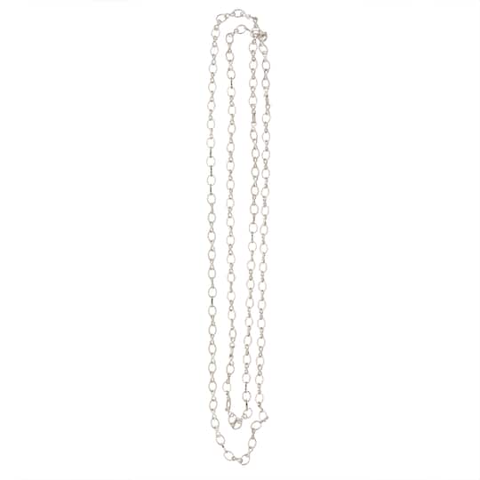 12 Pack: 36" Rhodium Oval Link Chain by Bead Landing™